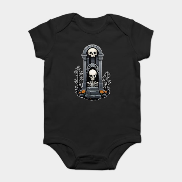 Gravestone Design 4 Baby Bodysuit by Grave Digs